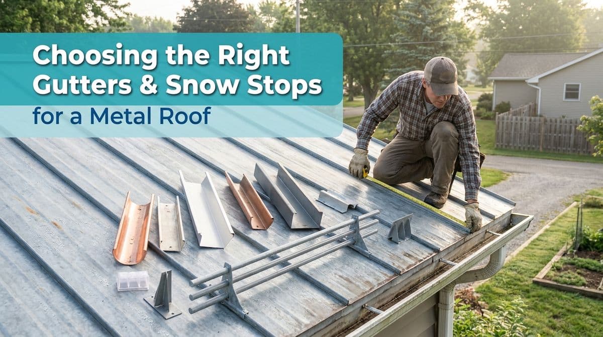 Featured post - Choosing the Right Gutters & Snow Stops on a Metal Roof