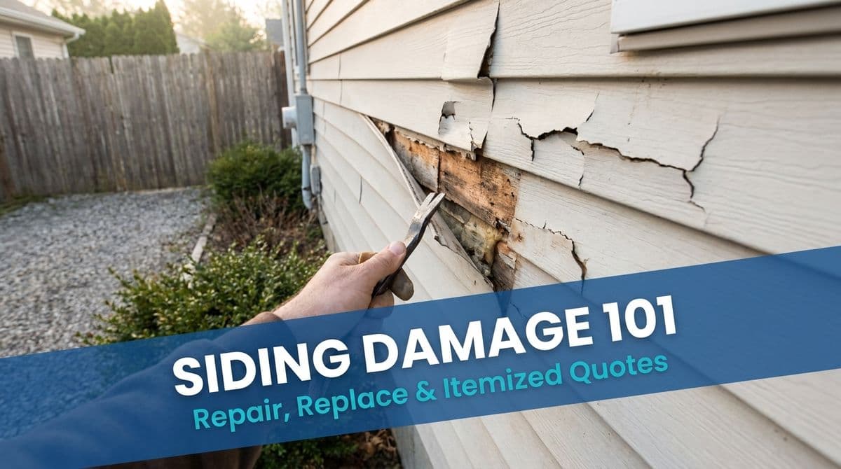 Siding Damage 101: Repair, Replace & Itemized Quotes image